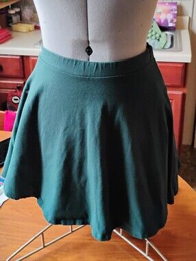 Forever 21 Dark Green Women's Flared Skirt
